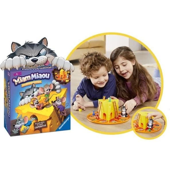 Brädspel - Ravensburger - Miam Miaou - Ostloppet - Barn 3 år - 2 till 4 spelare