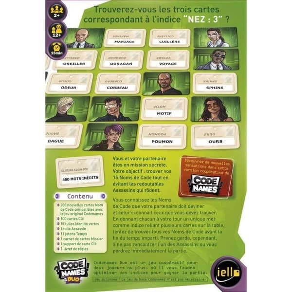 Iello - Codenames Duo - Kooperativt brädspel