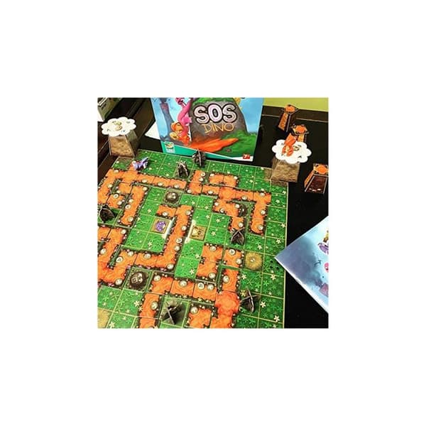 Brädspel - IELLO - SOS Dino - För barn från 7 år och uppåt - Längd 30 min - Blå