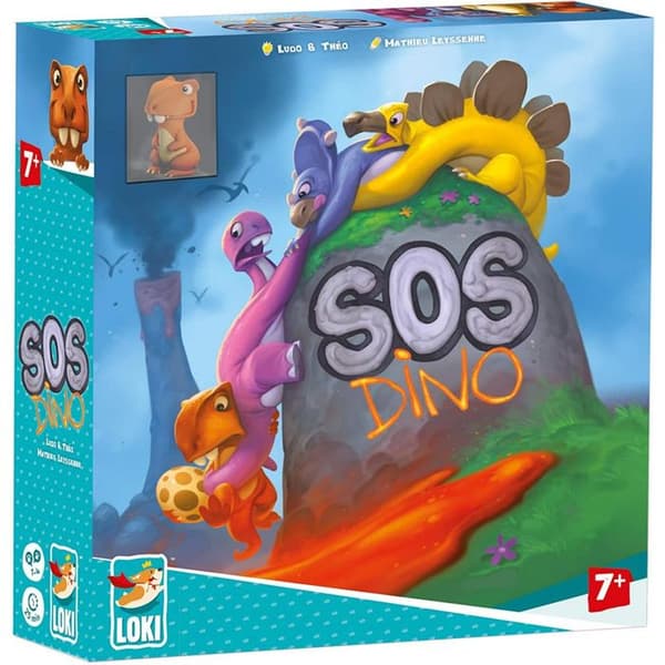 Brädspel - IELLO - SOS Dino - För barn från 7 år och uppåt - Längd 30 min - Blå