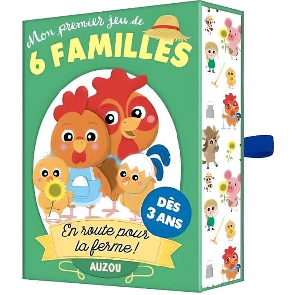 Spel med 6 familjer - AUZOU - Vit - Baby