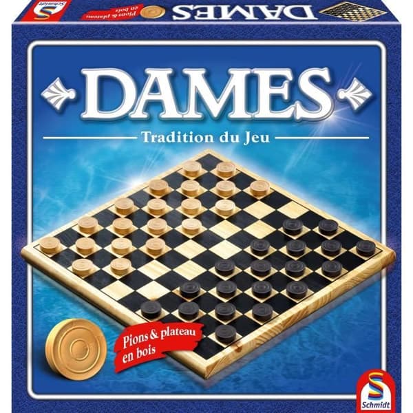 Checkers wood tradition - brädspel - SCHMIDT OCH SPIELE