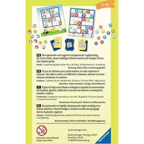 Tankespel och strategi - RAVENSBURGER - Sudoku - Från 8 år - För inomhusbruk - För barn