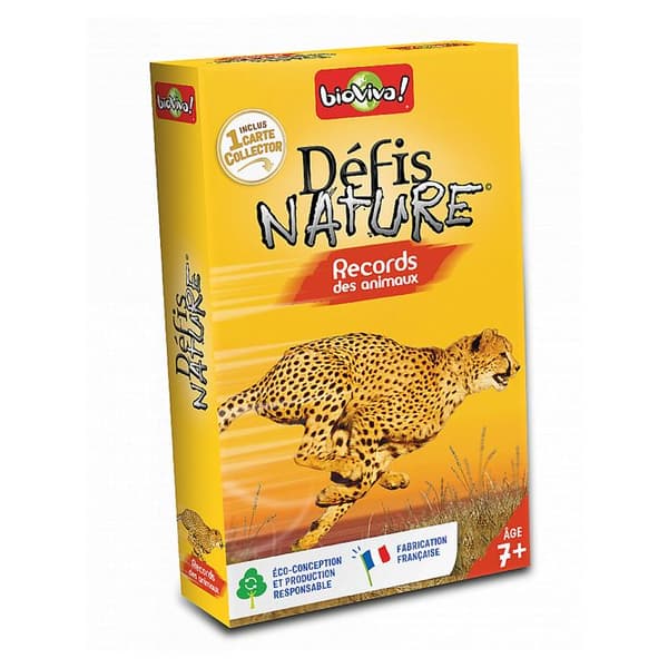 Bioviva Nature Challenges Card Game Animal Records Multicolor - För barn - 2 spelare eller fler - Spellängd 30 min