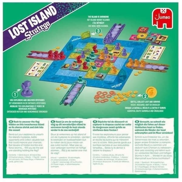 STRATEGO LOST ISLAND - Strategispel - DUJARDIN - Hitta den dolda flaggan innan den försvinner!