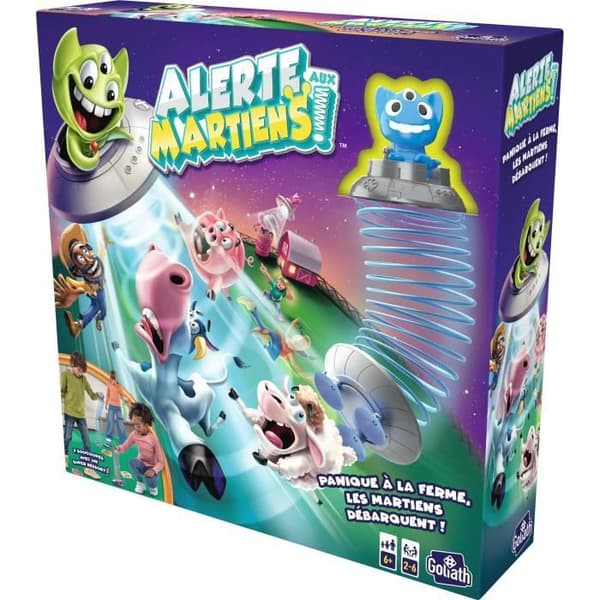 Brädspel - GOLIATH - Alert the Martians - Ta bort djuren och få poäng! 6 åringar