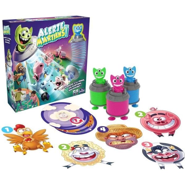 Brädspel - GOLIATH - Alert the Martians - Ta bort djuren och få poäng! 6 åringar