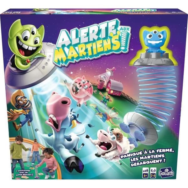 Brädspel - GOLIATH - Alert the Martians - Ta bort djuren och få poäng! 6 åringar