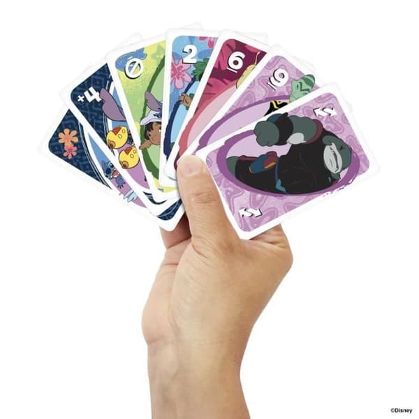 Mattel Games - Disney UNO Lilo och Stitch - Kortspel för barn och familj JCC10