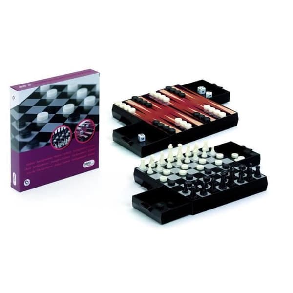 Brädspel för hela familjen - Schack-drag-backgammon