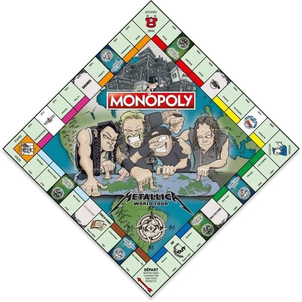 Brädspel - WINNING MOVES - Monopol Metallica - Följ med bandet på en världsturné