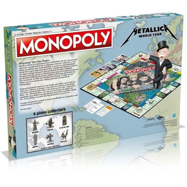 Brädspel - WINNING MOVES - Monopol Metallica - Följ med bandet på en världsturné