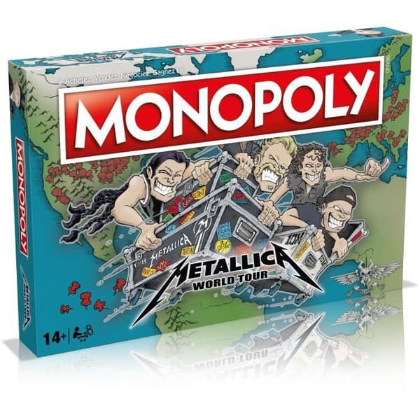 Brädspel - WINNING MOVES - Monopol Metallica - Följ med bandet på en världsturné