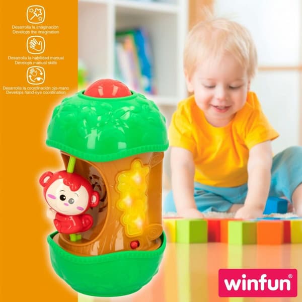 Vauvojen interaktiivinen lelu Winfun Apina 11,5 x 20,5 x 11,5 cm (6 osaa)
