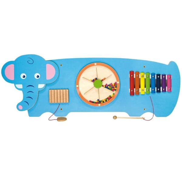 Viga Toys elefantväggspel 91 x 32 cm träblå