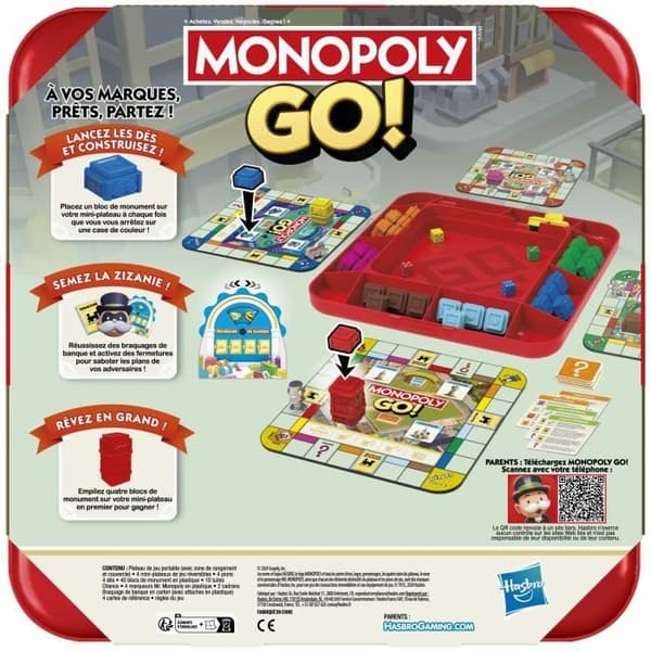 Monopoly GO!, Sällskapsspel, Familjespel, Speltid 15 min, Inspirerat av mobilspelet, Från 8 år