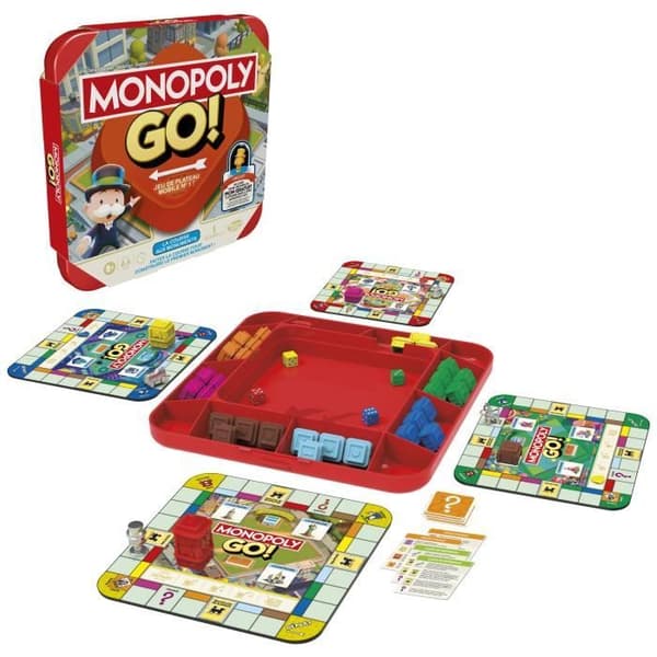 Monopoly GO!, Sällskapsspel, Familjespel, Speltid 15 min, Inspirerat av mobilspelet, Från 8 år