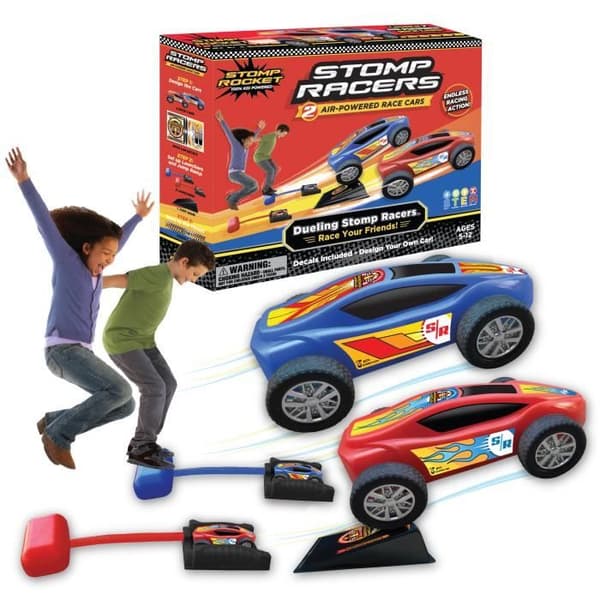 Stomp Rocket - STOMPROCKET - Duell Stomp Racer - Barn - 7 år - Röd och Blå - Inomhus