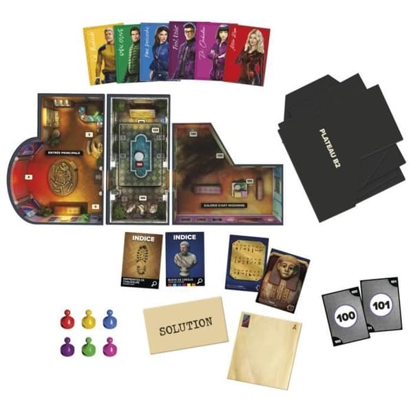 Cluedo Escape Theft på museet - Escape Game-stil undersökningsspel - familjekooperativt brädspel - från 10 år