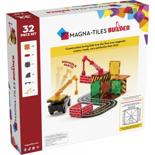 MAGNA-TILES Builder - magnetbyggsats, 32 delar
