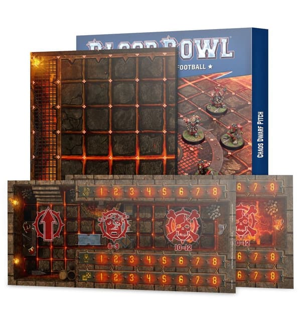 NY! Chaos Dwarf Team – Double-sided Pitch and Dugouts Set