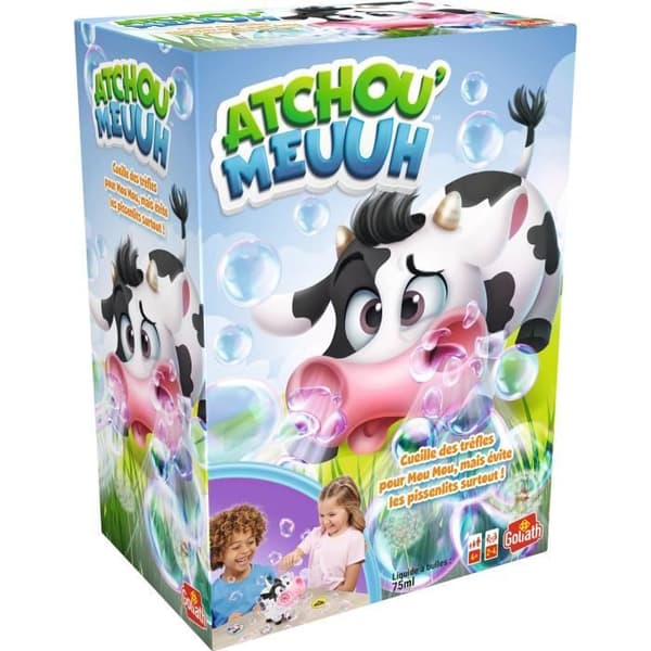 Brädspel - GOLIATH - Atchou'Meuuh - Samla klöver och undvik allergier! Från 4 år