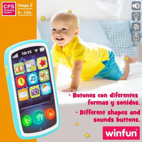 Leksakstelefon Winfun 7,5 x 14 x 2 cm (6 antal)