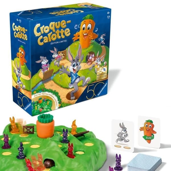 Croque Carotte 50 ans, Brädspel, Barn och Föräldrar, Roligt kursspel, Från 4 år, Blandat, 23006, Ravensburger