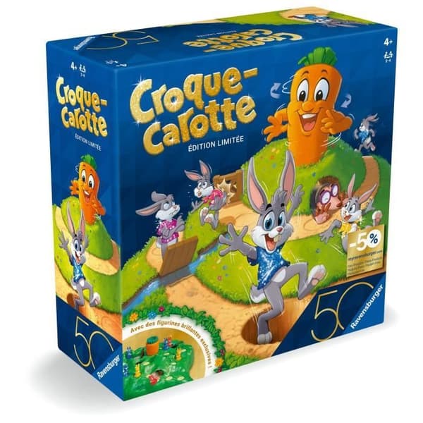 Croque Carotte 50 ans, Brädspel, Barn och Föräldrar, Roligt kursspel, Från 4 år, Blandat, 23006, Ravensburger
