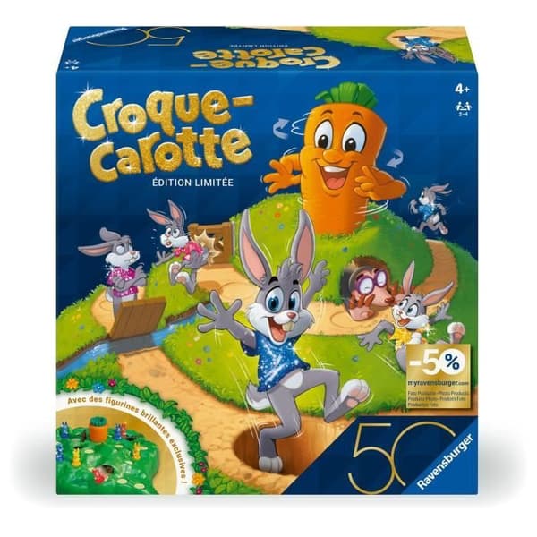 Croque Carotte 50 ans, Brädspel, Barn och Föräldrar, Roligt kursspel, Från 4 år, Blandat, 23006, Ravensburger