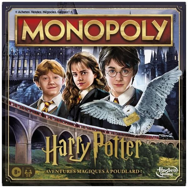 Monopol Harry Potter utgåvan, Brädspel, Magiska äventyr på Hogwarts, från 8 år, 2 till 6 spelare