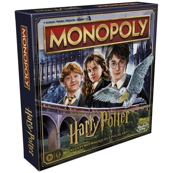 Monopol Harry Potter utgåvan, Brädspel, Magiska äventyr på Hogwarts, från 8 år, 2 till 6 spelare