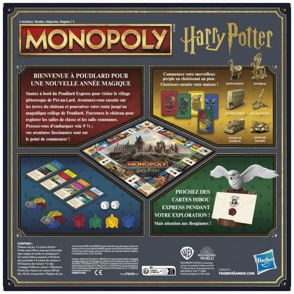Monopol Harry Potter utgåvan, Brädspel, Magiska äventyr på Hogwarts, från 8 år, 2 till 6 spelare