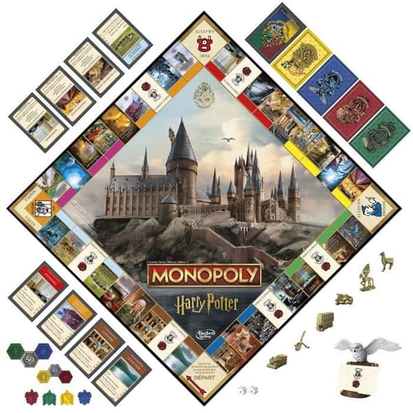 Monopol Harry Potter utgåvan, Brädspel, Magiska äventyr på Hogwarts, från 8 år, 2 till 6 spelare