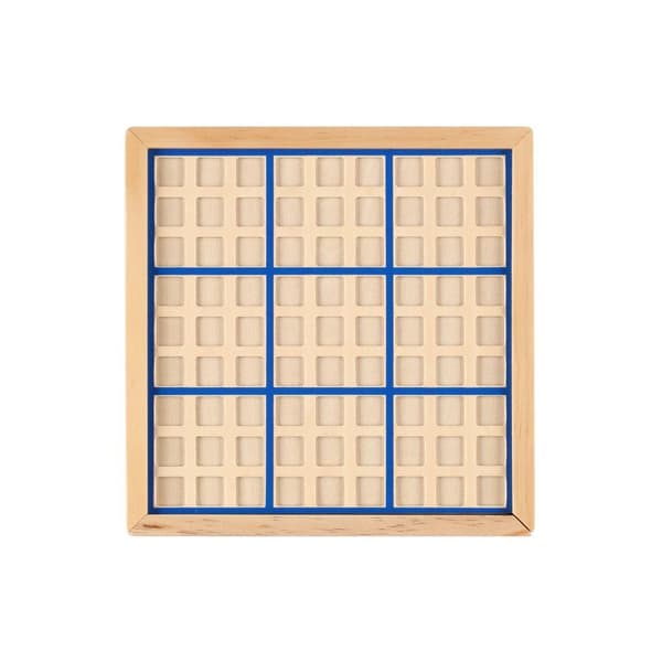 Sudoku i trä med 90 nummerbrickor och spelbok
