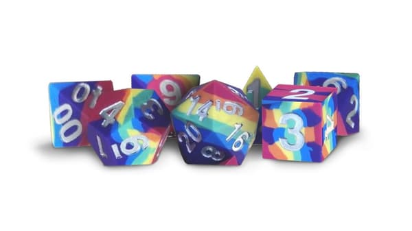 T?rningsset (7st) - Silicone Rubber Set Rainbow (MET784) - BrÃ¦tspil
