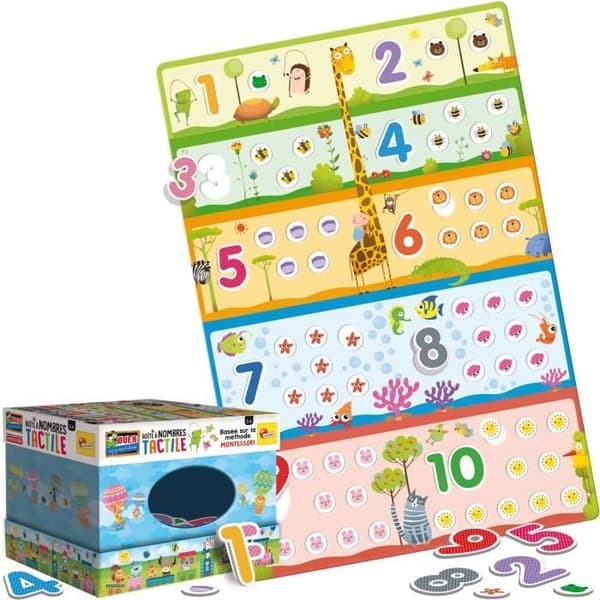 Number Box Game - LISCIANI - Montessori taktila pussel