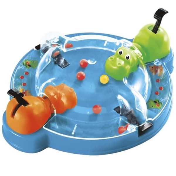 Gluttonous Hippos Travel, resebrädspel för 2 spelare, 4 år, Hasbro Gaming