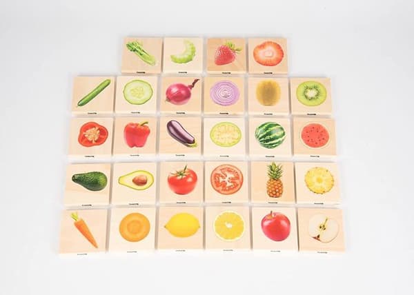 TickiT - Frukt och grönsaker Mix &amp; Match Memo - HJÄRTSKAP