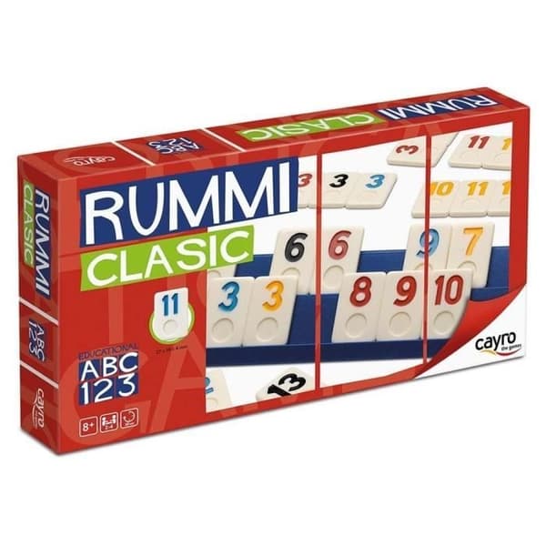 Cayro klassiska Rummi brädspel - Flerfärgad - 19x35x5 cm