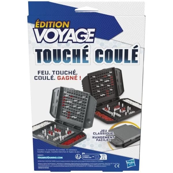 Touché sunk Voyage, resebrädspel för 2 spelare, resespel, spel för barn, från 7 år och uppåt, Hasbro Gaming