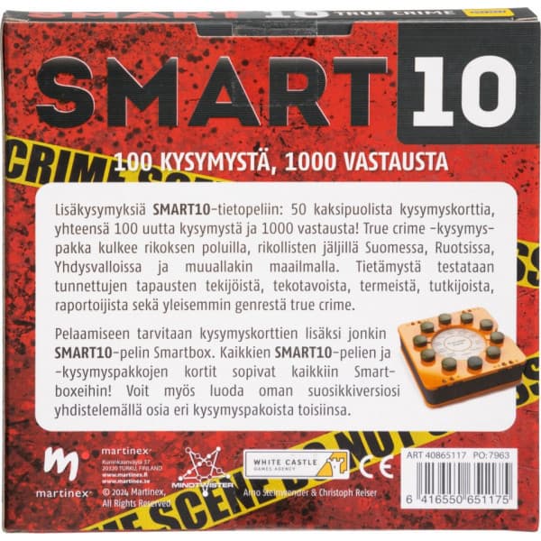 Smart10 -lisäkysymykset, true crime
