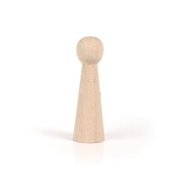 Pion figurin i trä Kvinna 90 mm