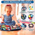 Miniatyrbild 3 av 5: Busy Board Montessori Toy - Aktivitets- och utvecklingsleksaker för barn - Blå,P4- Montessorispel Lär dig finmotorik