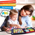 Miniatyrbild 5 av 5: Busy Board Montessori Toy - Aktivitets- och utvecklingsleksaker för barn - Blå,P4- Montessorispel Lär dig finmotorik