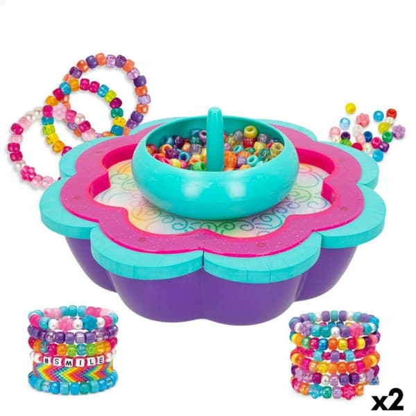 Kit Til at Lave Smykker Cra-Z-Art Shimmer 'n' Sparkle Plastik 22,5 x 6,5 x 22,5 cm 2-i-1 (2 enheder)