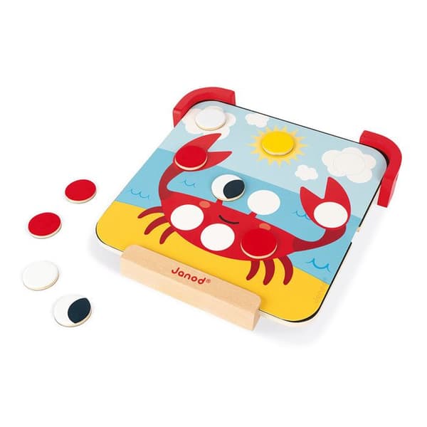 Tidig inlärningsleksak - JANOD - Jag lär mig färger - Magnetiska pastiller - Flerfärgad - Från 2 år