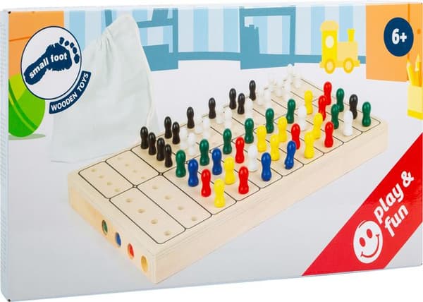 Small Foot-11364 Secret Code Logic Game, roligt pussel för 2 personer, med praktisk tygpåse att förvara, 100 st. 6678