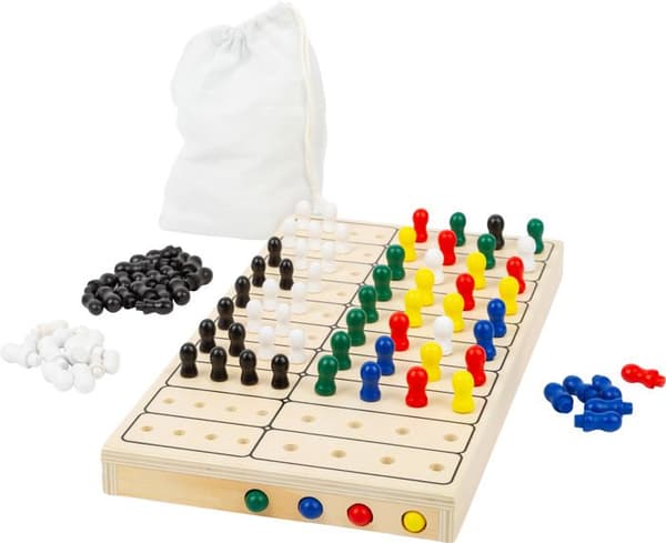 Small Foot-11364 Secret Code Logic Game, roligt pussel för 2 personer, med praktisk tygpåse att förvara, 100 st. 6678