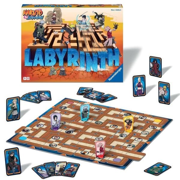 Labyrint Naruto, brädspel, Naruto Shippuden, Från 7 år, 27557, Ravensburger